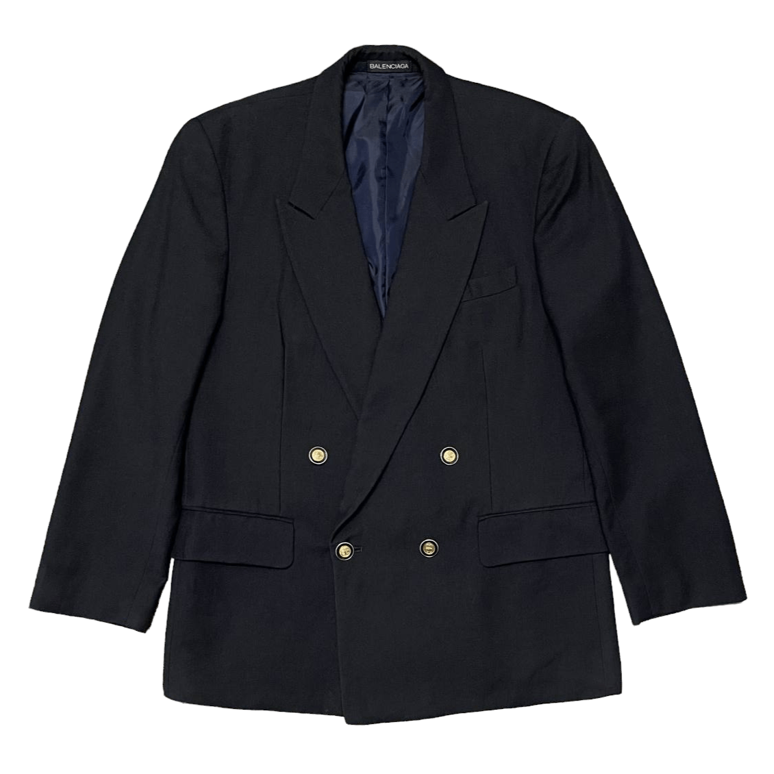 Balenciaga Pour Homme Double Breasted Wool Blazer - 1