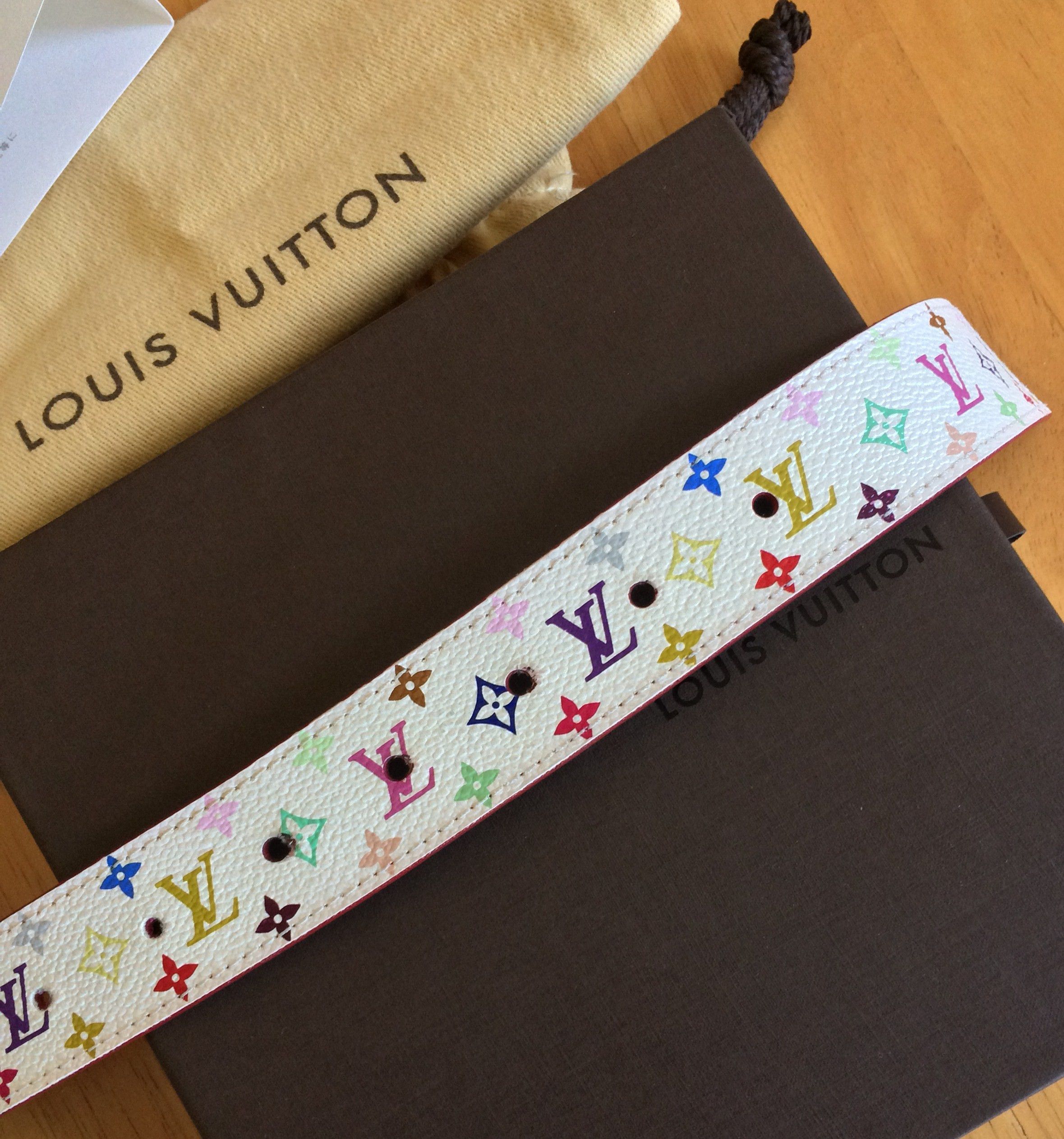 S/S 2003 Louis Murakami Multicolor Monogram Belt - 5