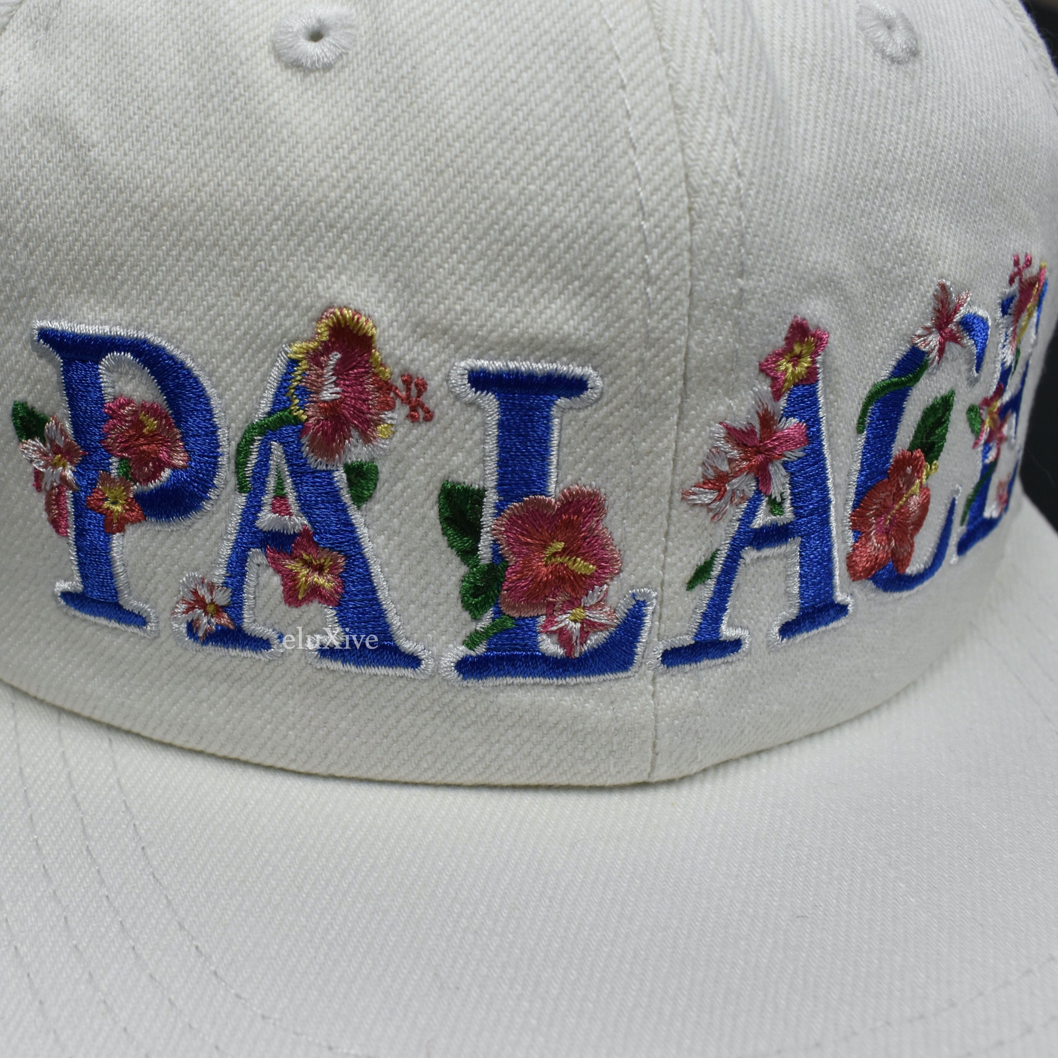 Palace Hawaii Floral Logo Denim Hat White DS SS22 - 3