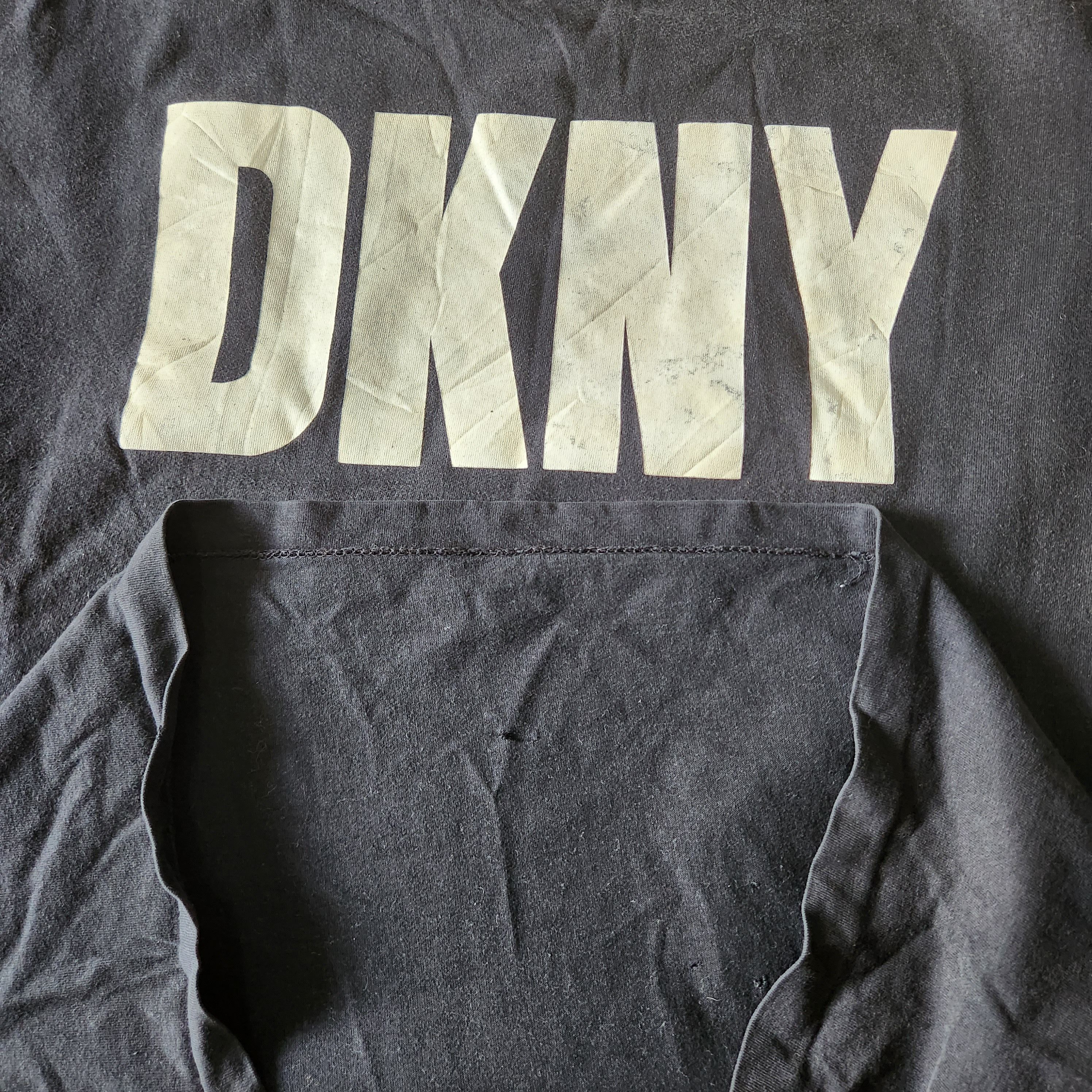 Vintage 1980s DKNY Big Logo Printed Single Stitches - 2