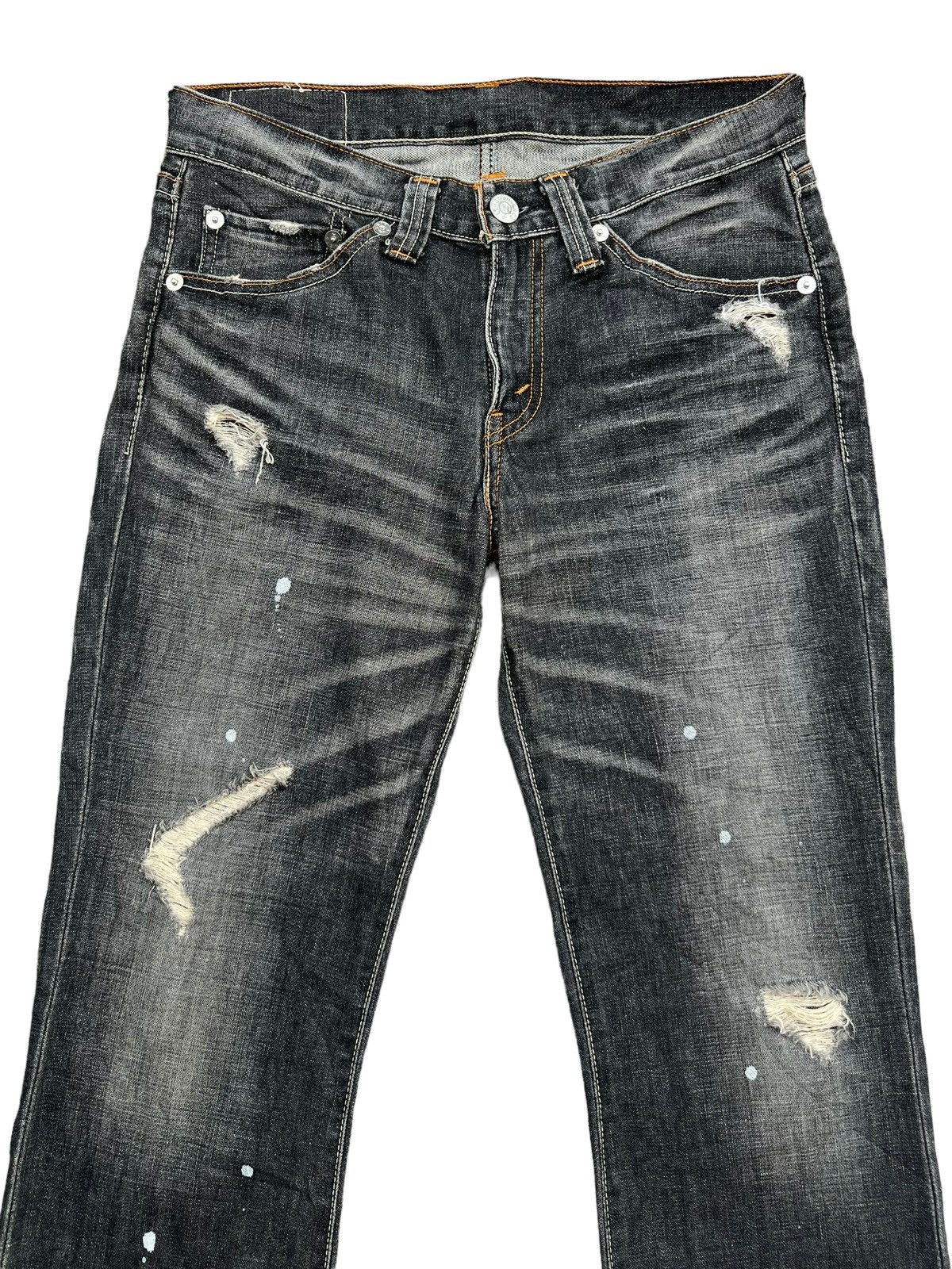 Levis 708 Distressed Paint Lowrise Flare Denim Jeans 33x34 - 4