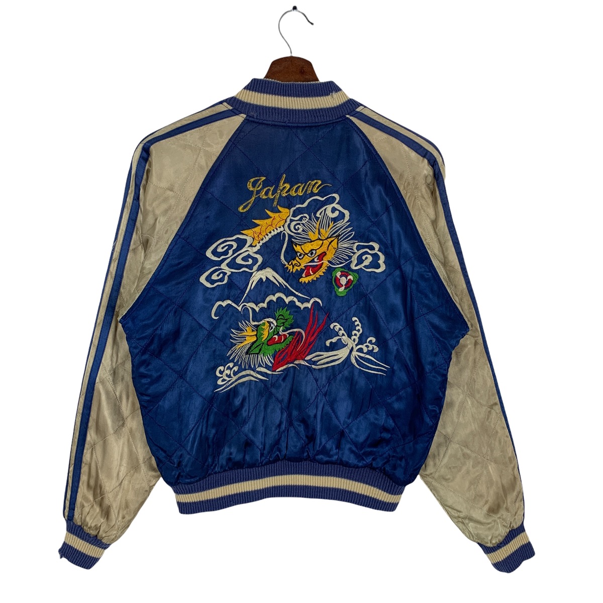 Japanese Classic Script - Vintage Reversible Velvet Souvenir Jacket