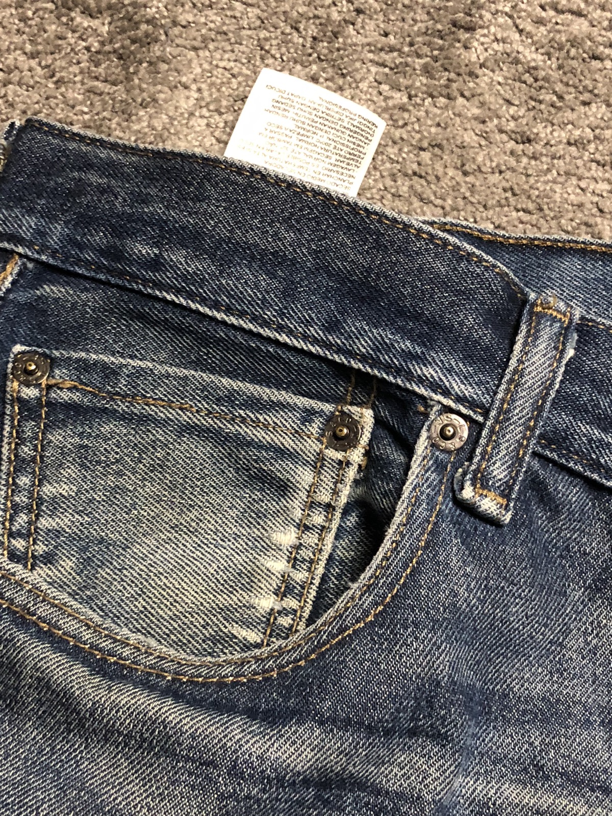 distressed repaired faded Levis 501 W34 L30