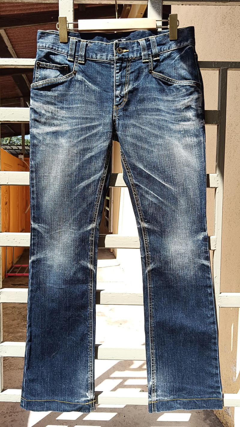 Edition Japan - Michel Klien Clawmark Grunge Skinny Flare Denim - 1