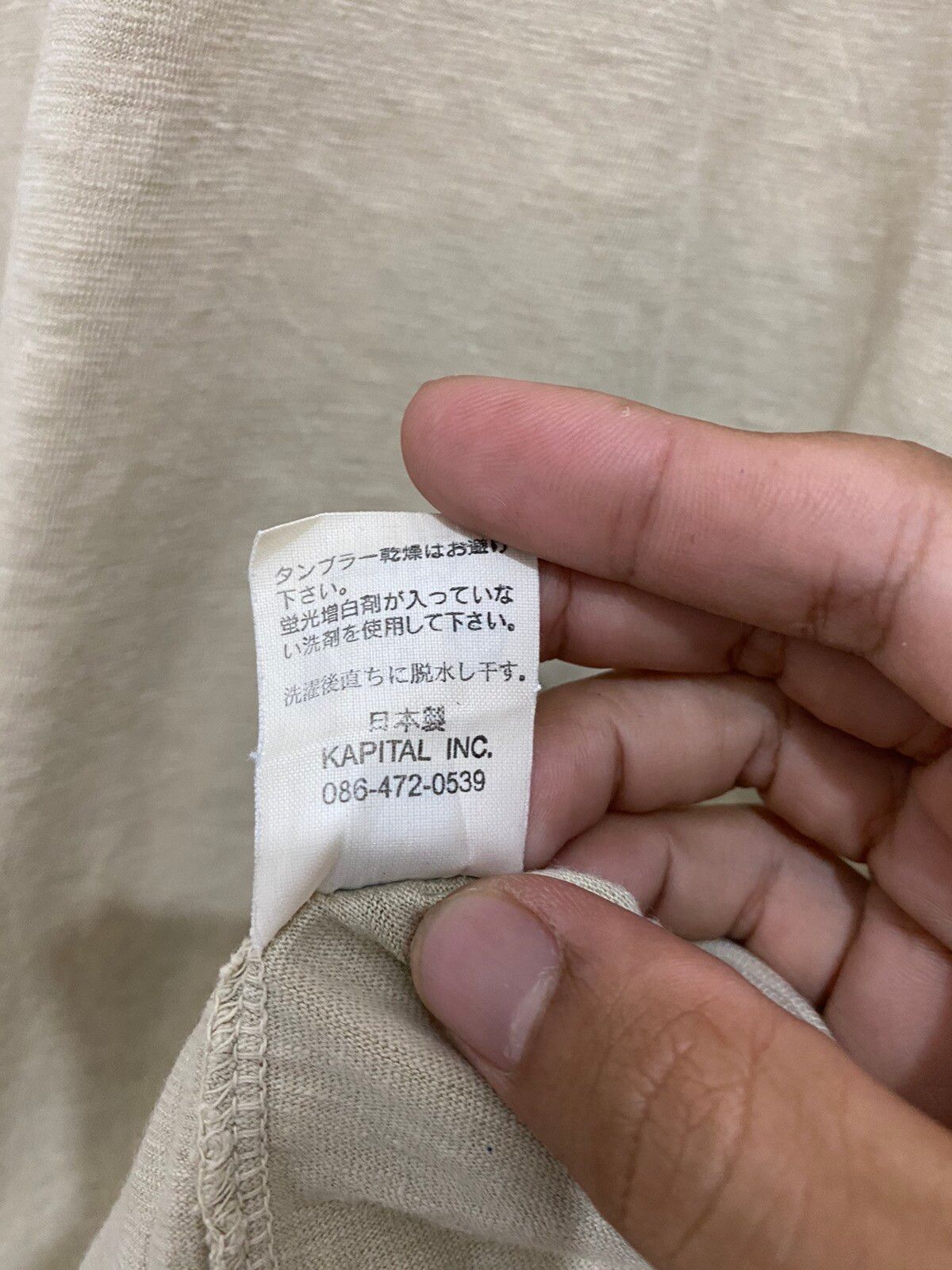 Kapital Polo Cream Tshirt Made Japan - 7