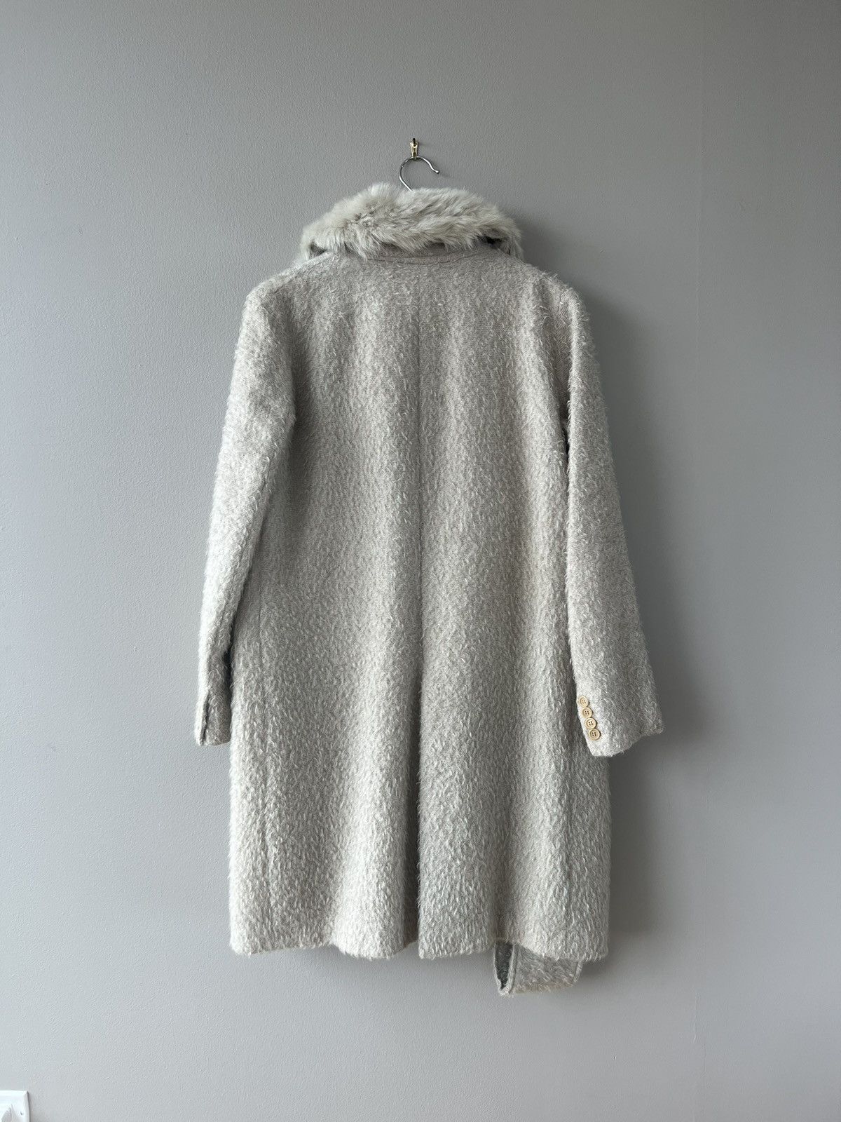 AW00 Mohair Fur-Collar Coat - 4