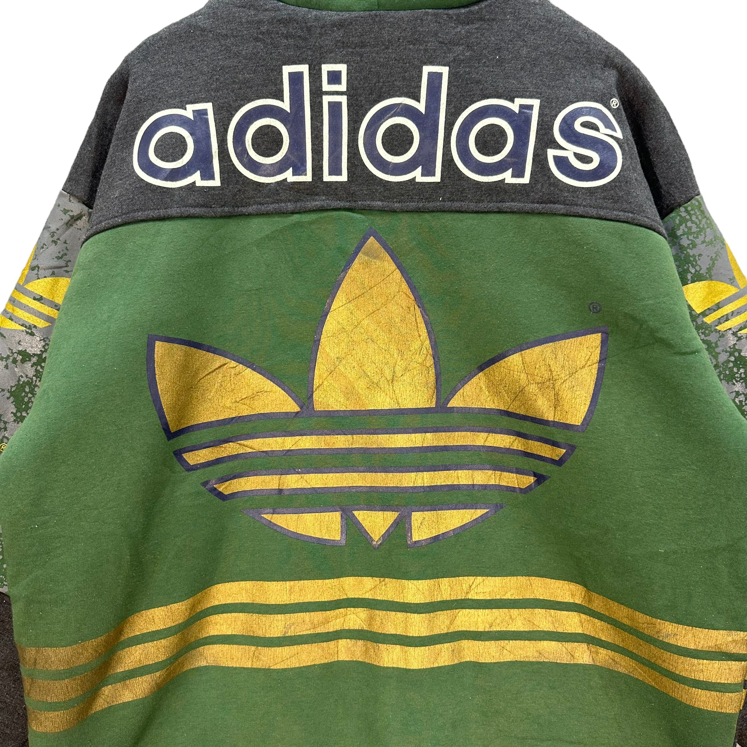 90's ADIDAS TREFOIL BIG LOGO SHERPA HOODIES #8199-212 - 12