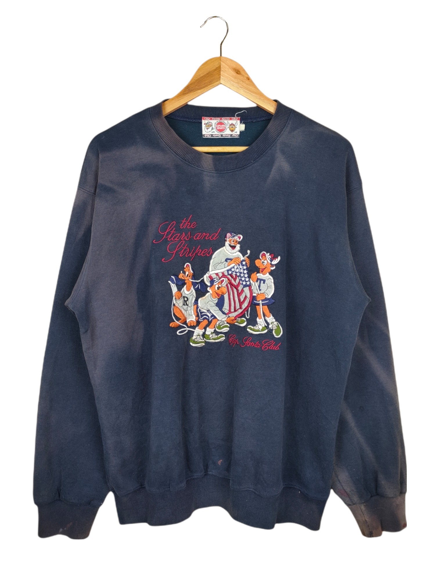 Vintage - Vintage Captain Santa Distressed Sweatshirt - 1