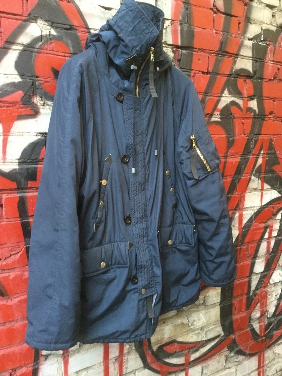 Denis Simachev - Oversized dark blue parka. Like Raf Simons or Rick Owens - 4