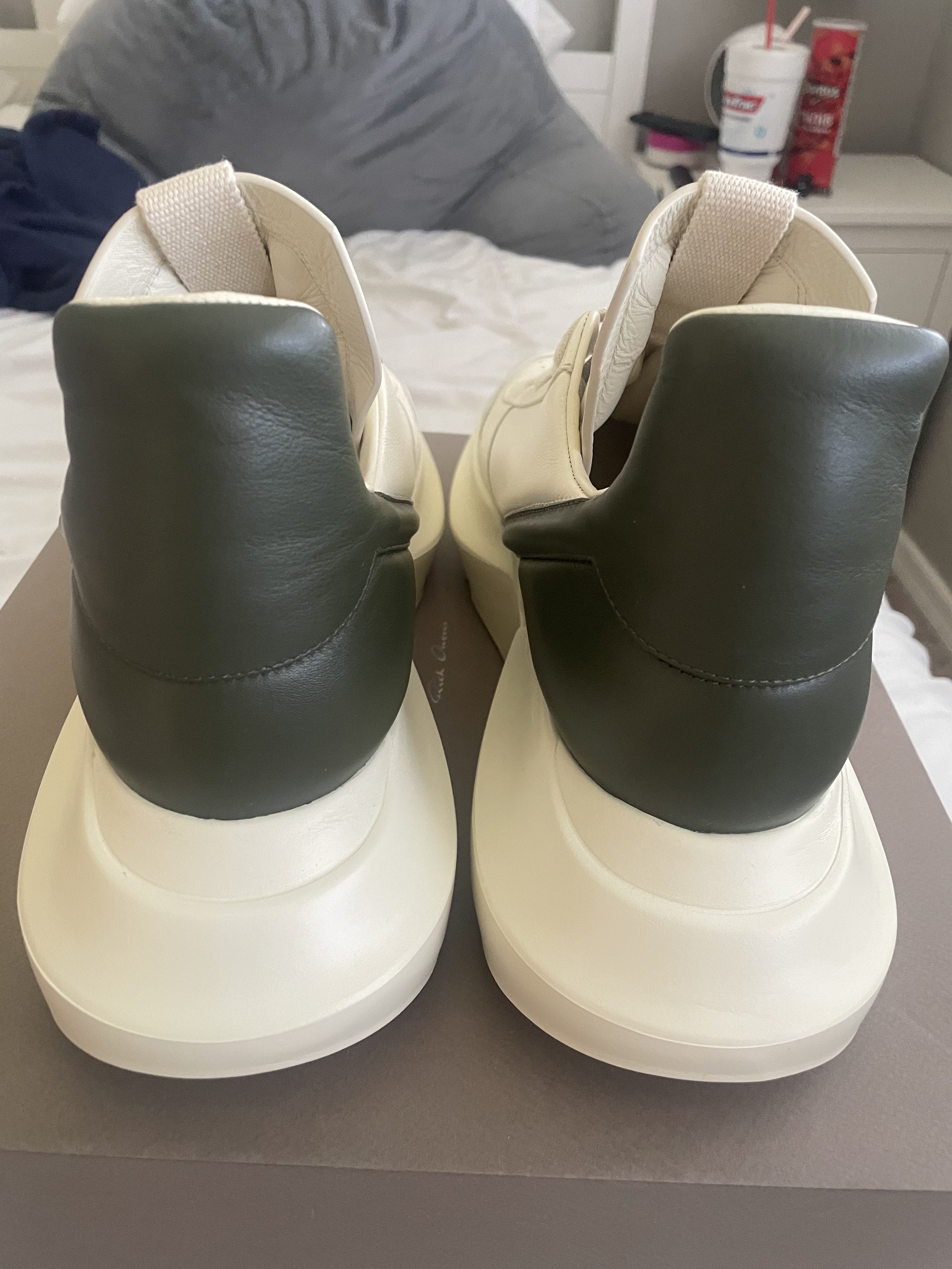 Rick Owens Geth Runners Green and Milk Size 45 Brand New - 2