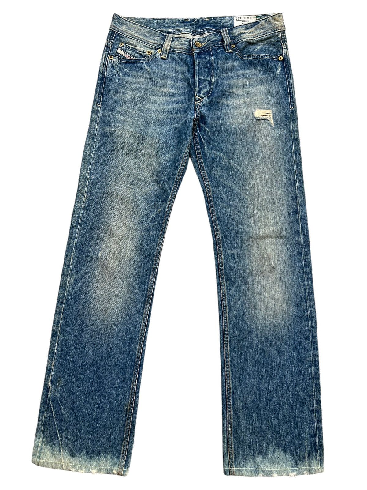 Diesel Mudwash Distressed Straightcut Denim Jeans 33x32 - 2