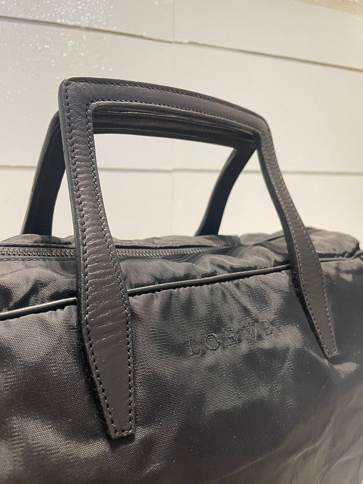 Loewe Black Nylon Leather Handle Travel Bag - 12