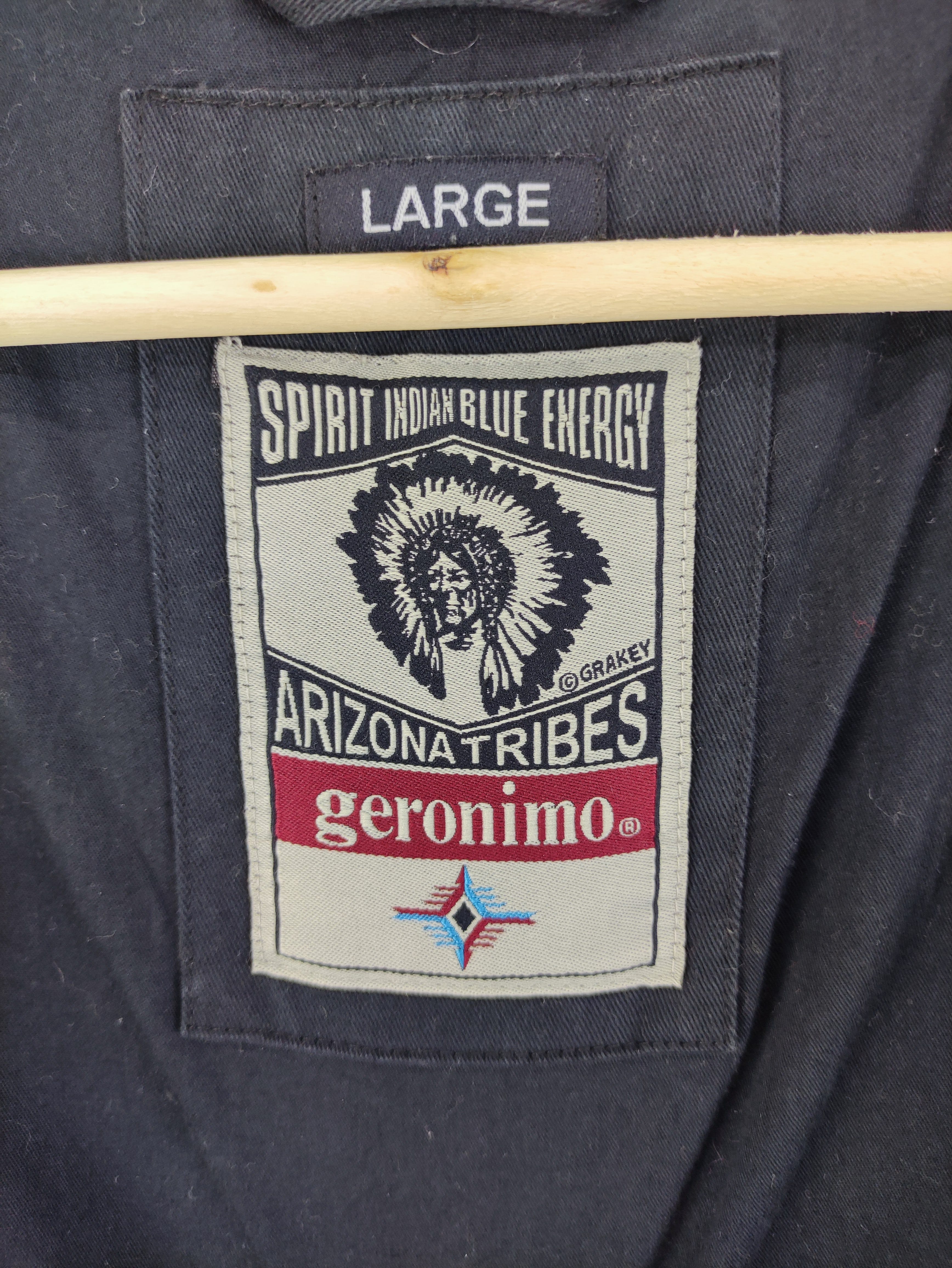 Vintage Geronimo Light Jacket Zipper With Hoodie - 8