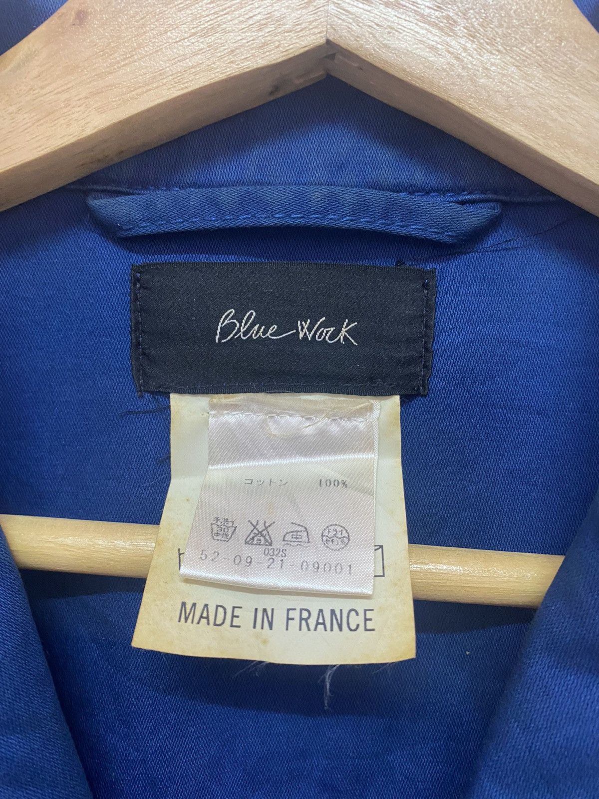 Vintage French Workwear Linen Chore Jacket Indigo - 11