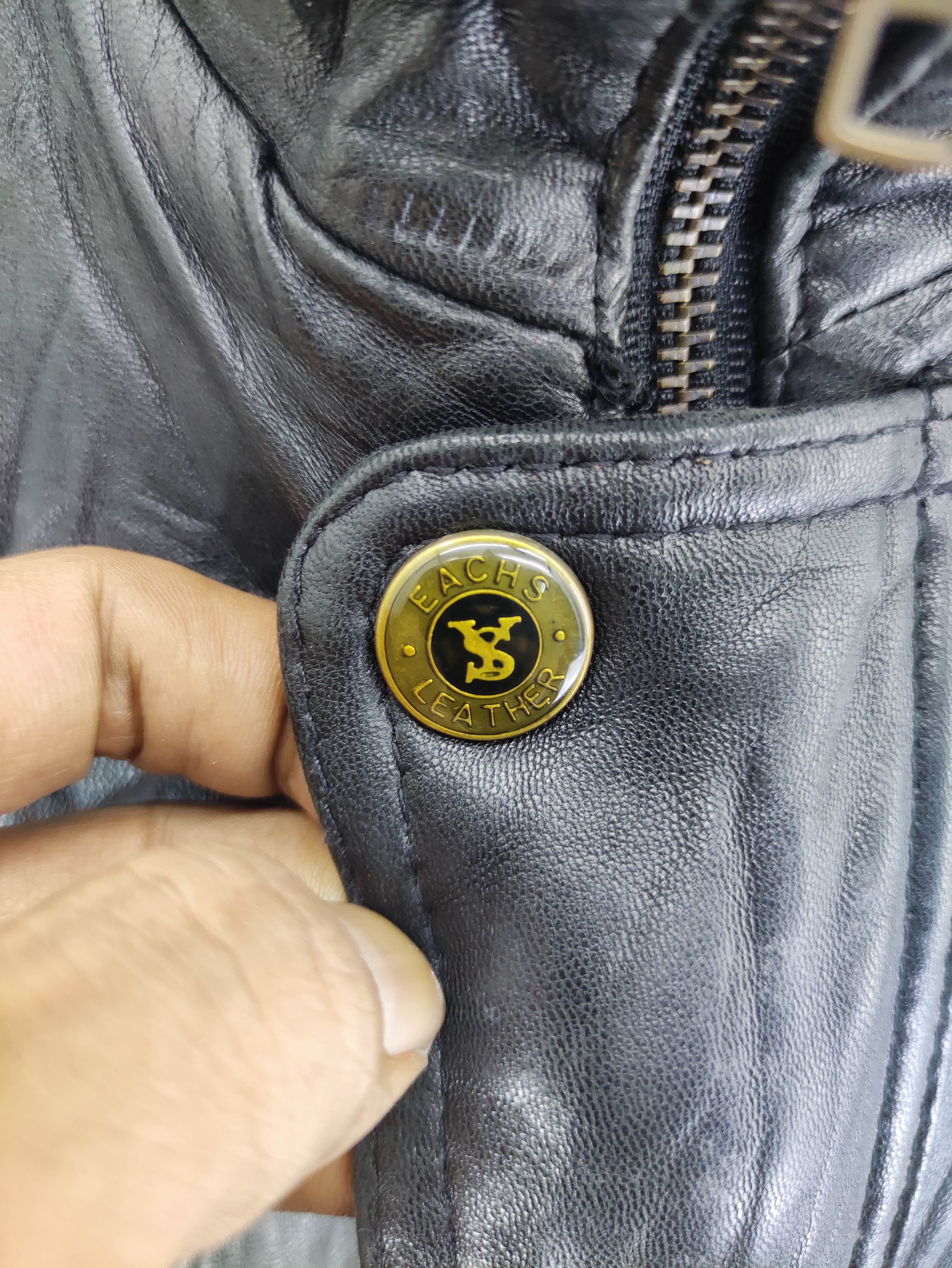 Vintage Ys Eachs Leather Jacket Zipper - 3
