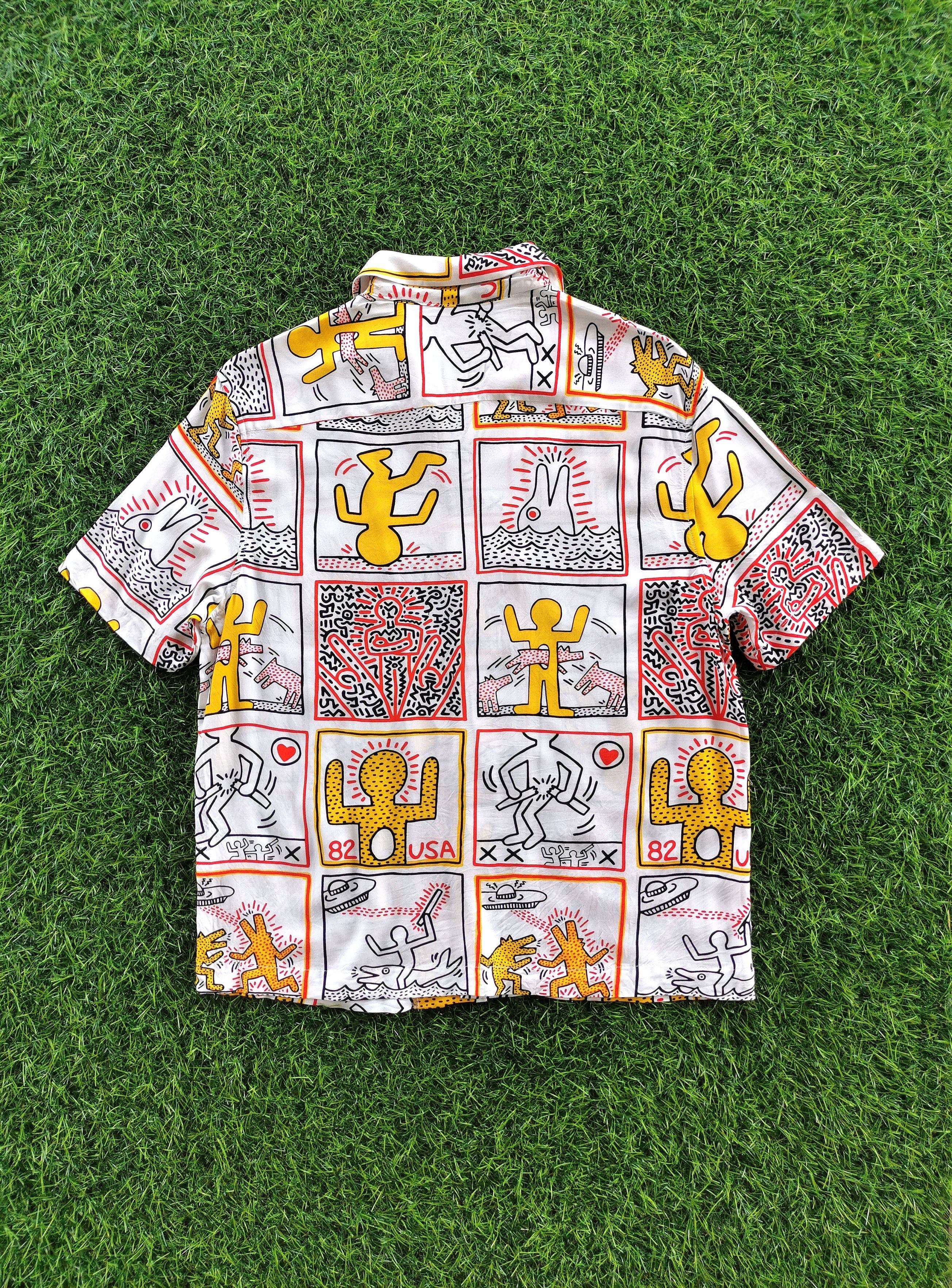 H&M - Keith Haring Rayon Open Collar Shirts - 7