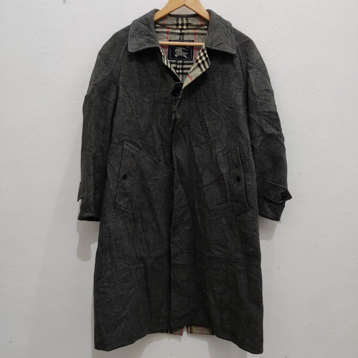 Burberrys Nova Check Wool Double-Breasted Trench Coat - 2