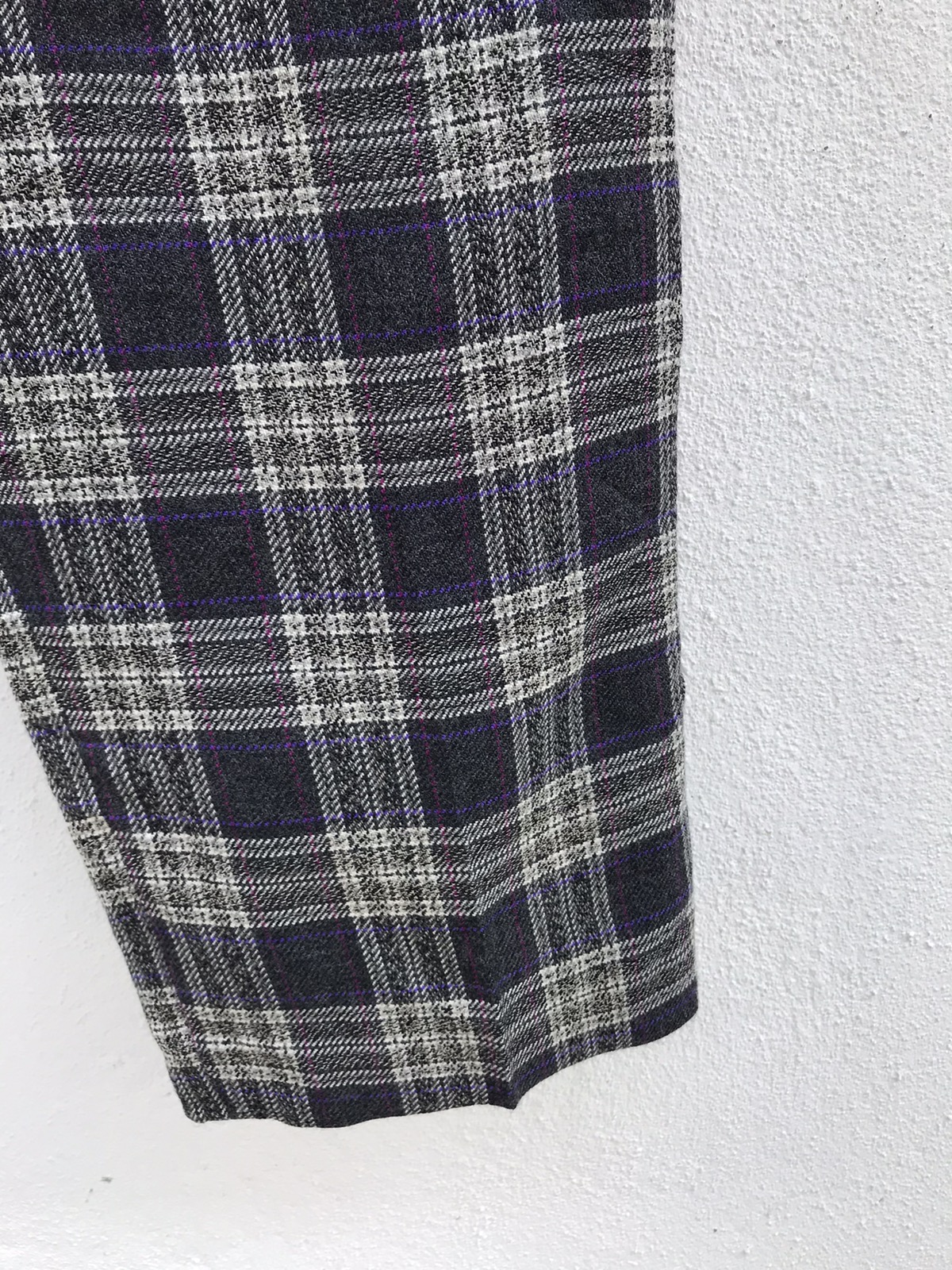 VINTAGE KENZO GOLF Checked Plaid Baggy Wool Trousers - 5