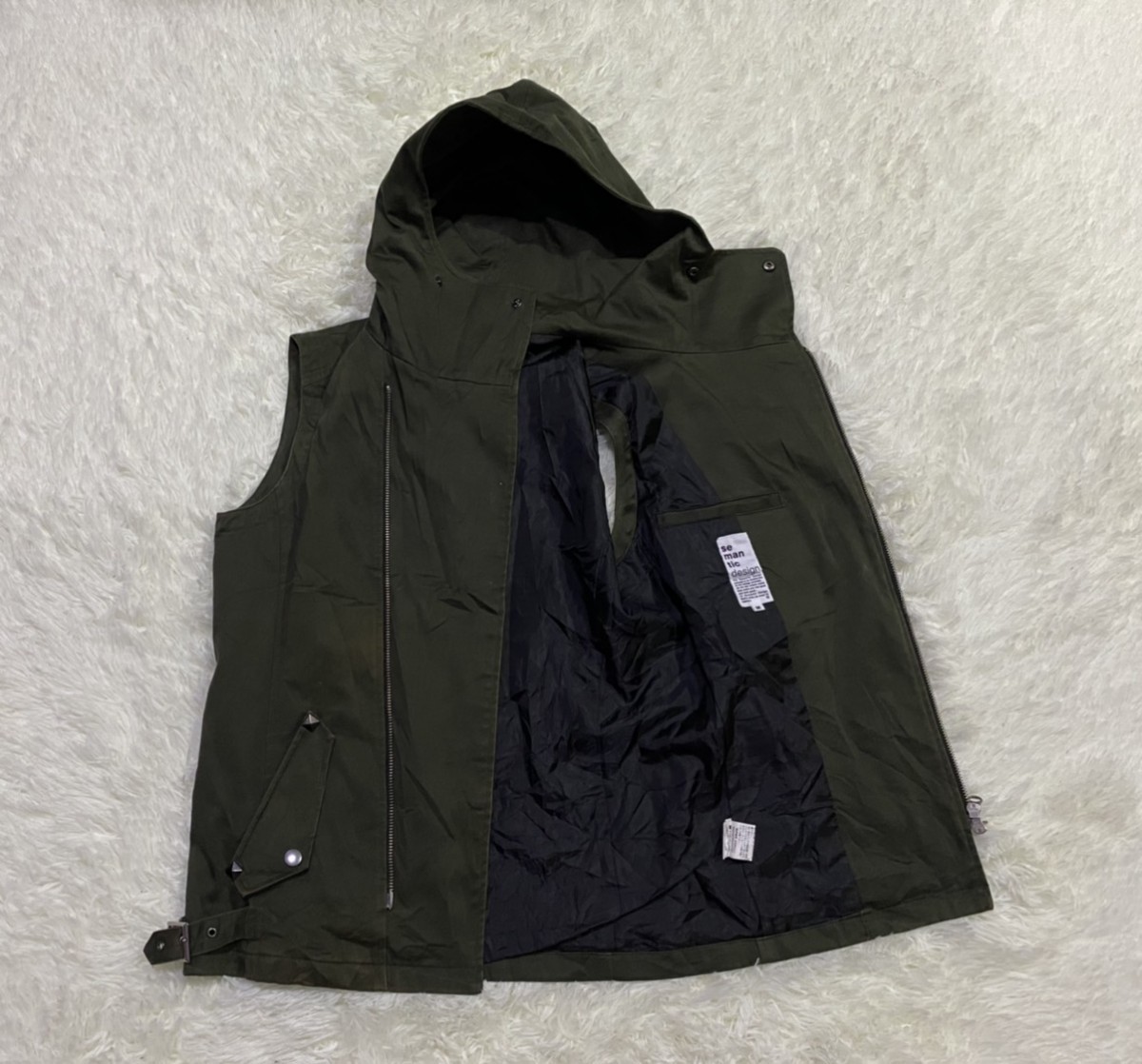 Japanese Brand - Semantic Design Sleeveless Hoodie Jacket - 5
