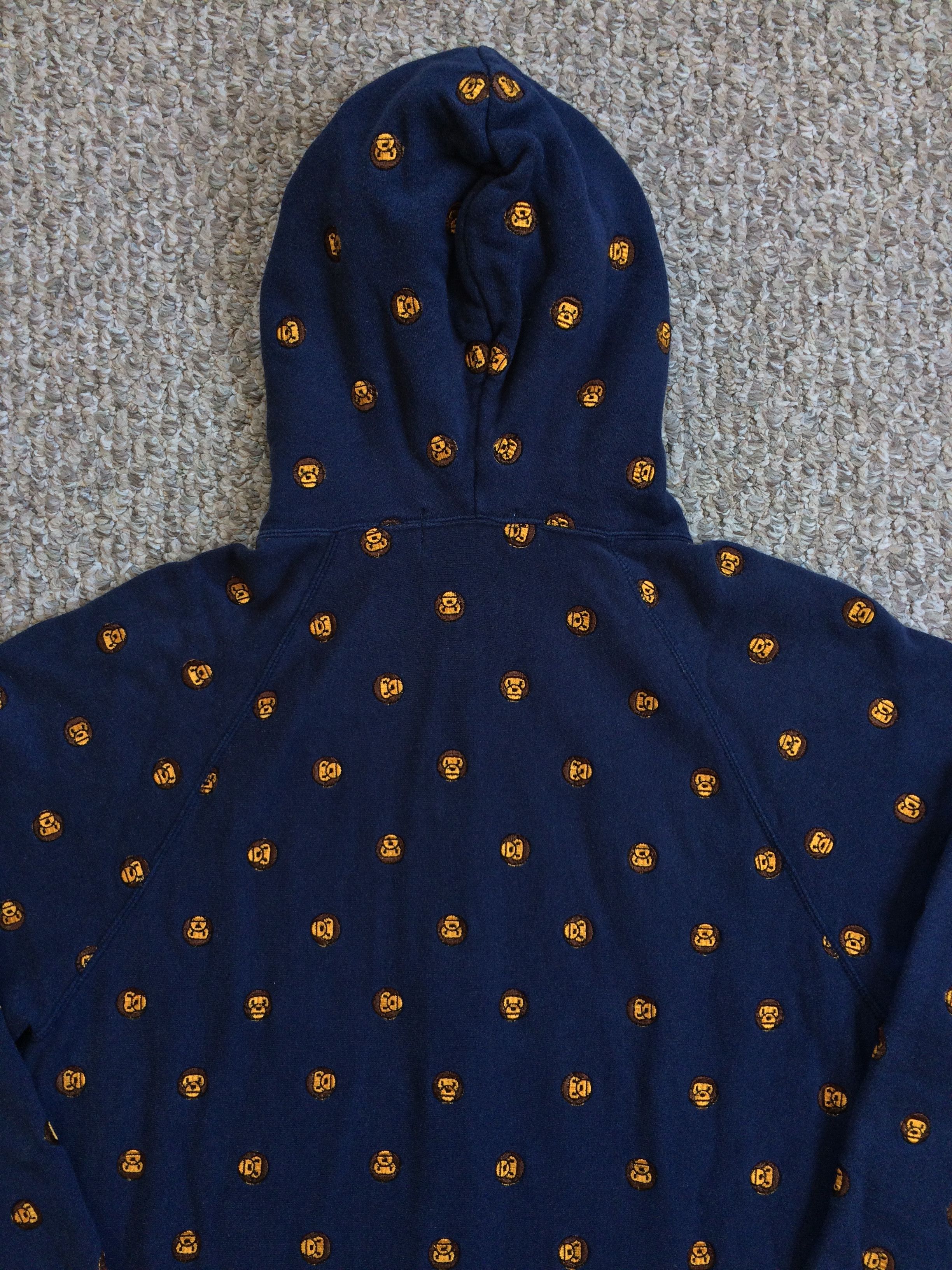 Bape Baby Milo Embroidered Full Zip Hoodie - 7