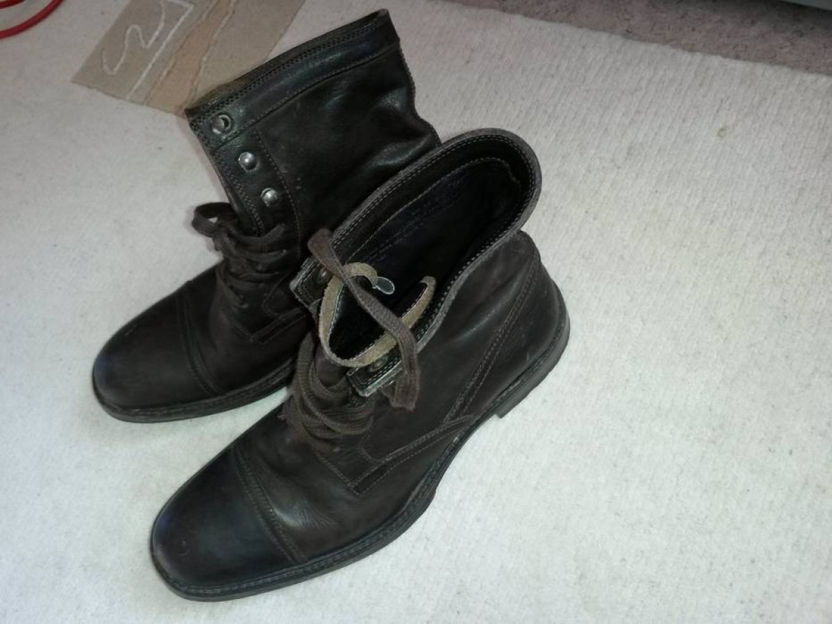 N.D.C. Made By Hand - Handmade Italian Brown Leather Boots EU40 - 13
