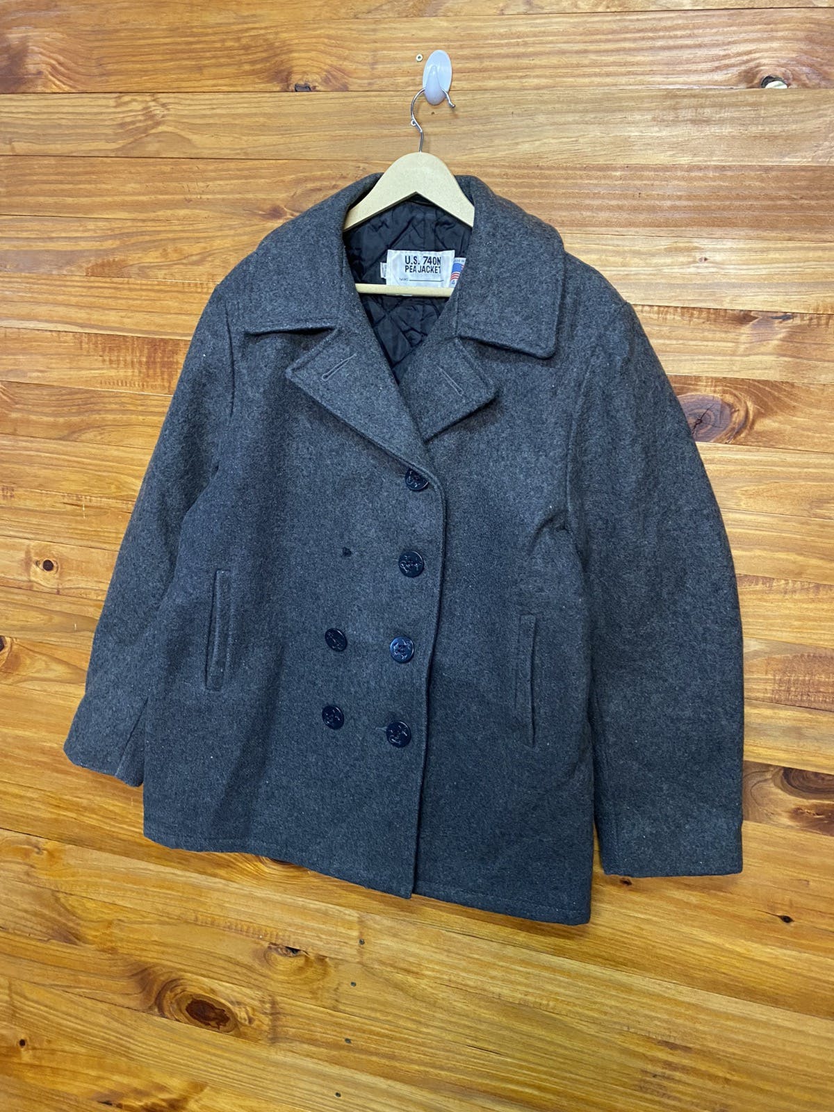 Vintage Schott Wool Pea Coat Jacket Made In Usa - 2
