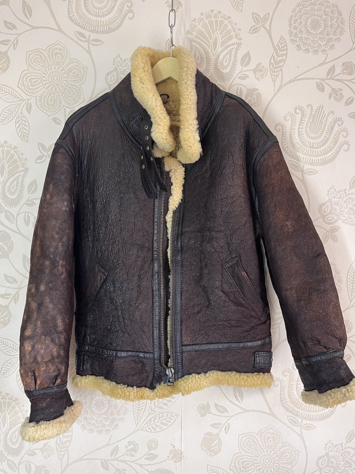 Vintage - Resident Evil B3 SheepSkin Leather Coat Jacket Japan - 19