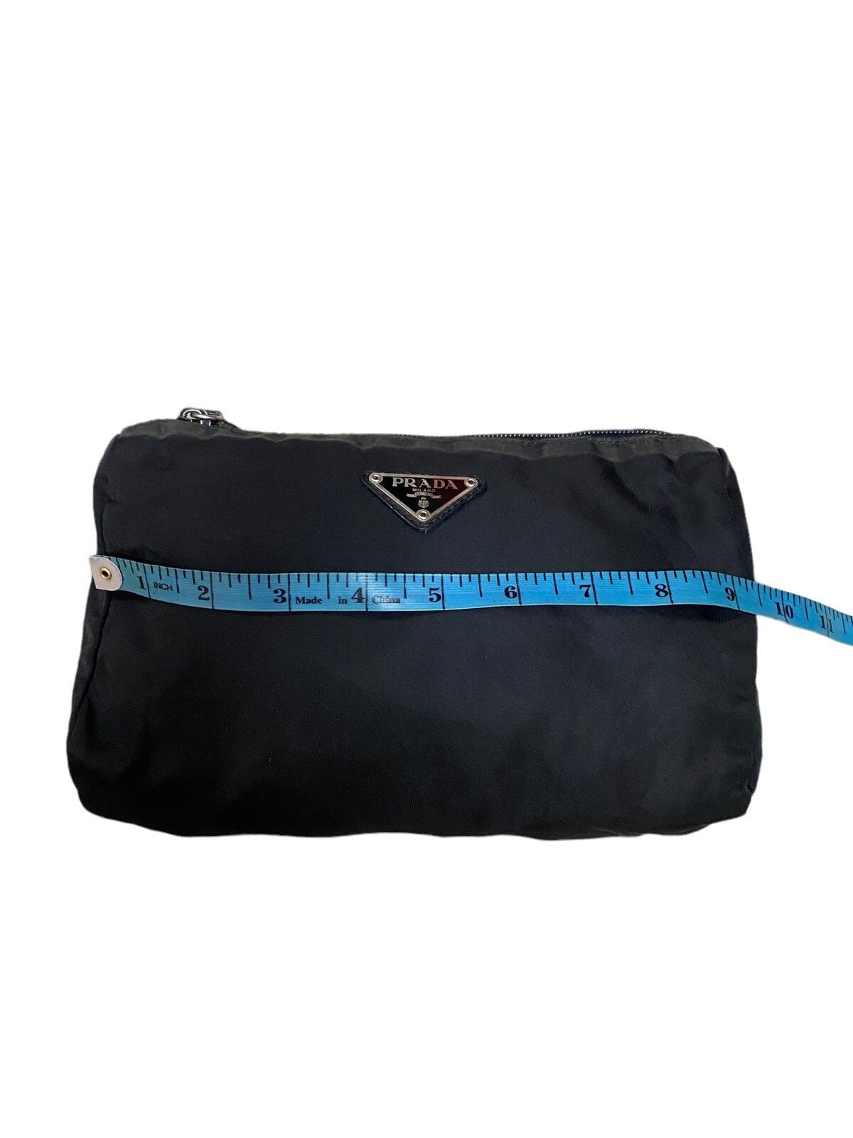 Authentic🌑Prada Clutch Bag Black Synthetic - 7