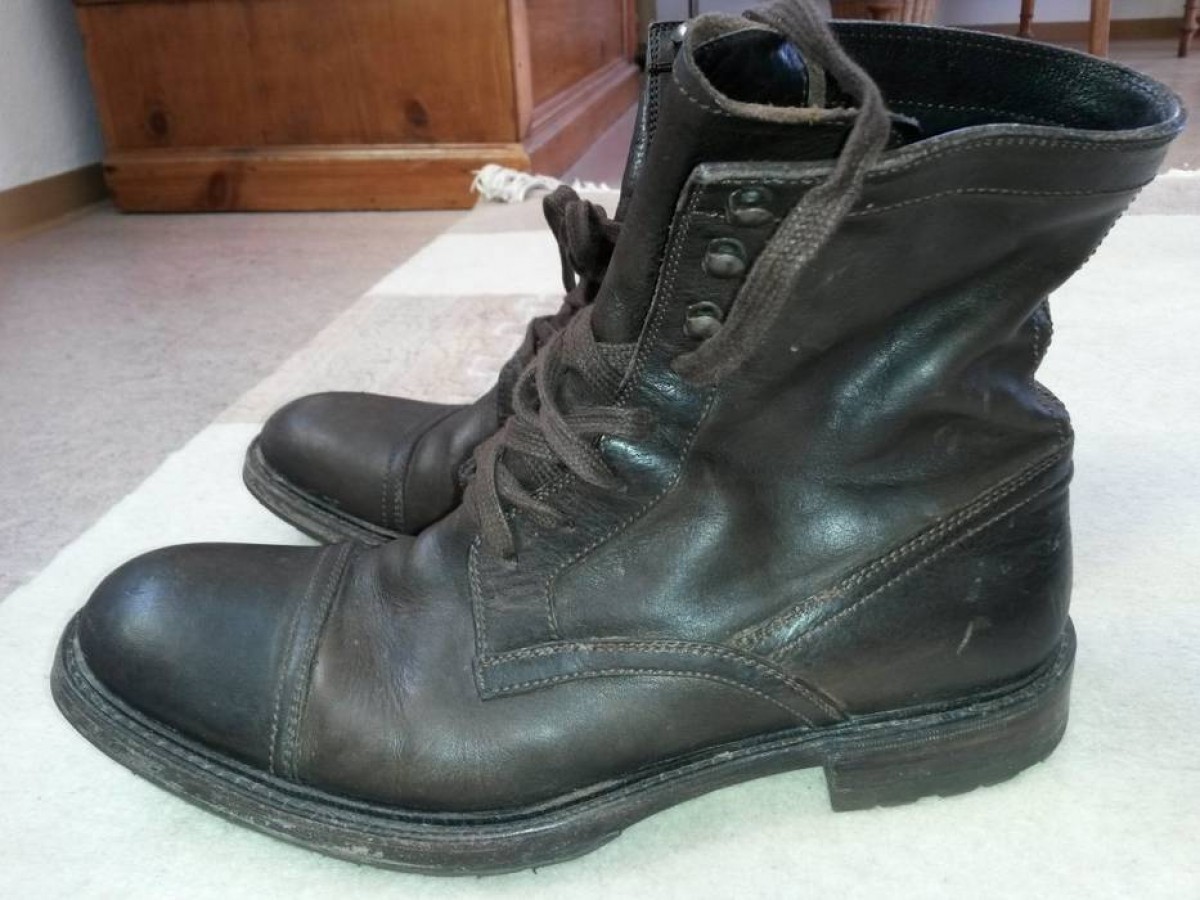 N.D.C. Made By Hand - Handmade Italian Brown Leather Boots EU40 - 14