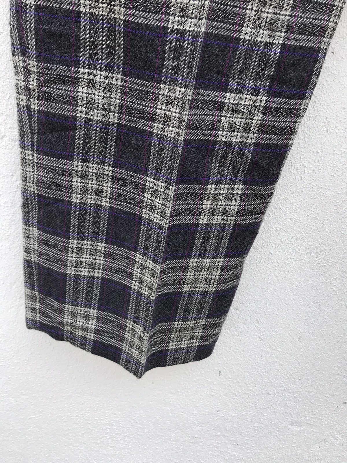 VINTAGE KENZO GOLF Checked Plaid Baggy Wool Trousers - 9