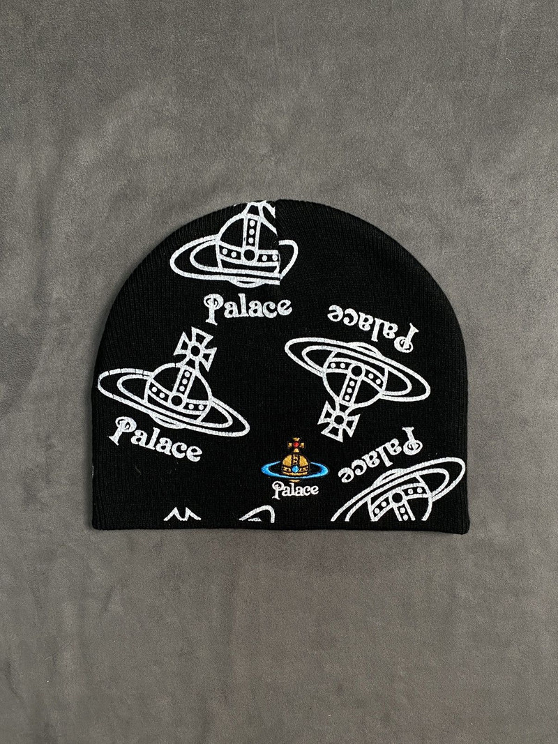 Rare Palace x Vivienne Westwood Jersey Black No Cuff Beanie - 1