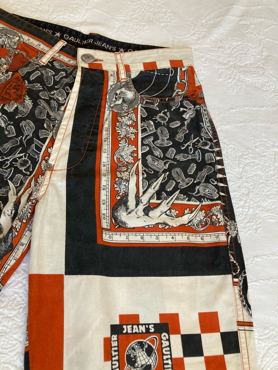 Jean paul Gaultier SS94 Handkerchief printed pants - 7