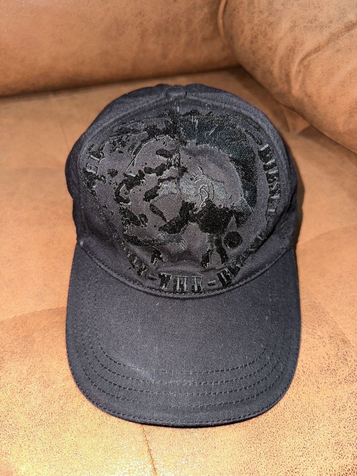 Diesel Black Velvet Hat - 2