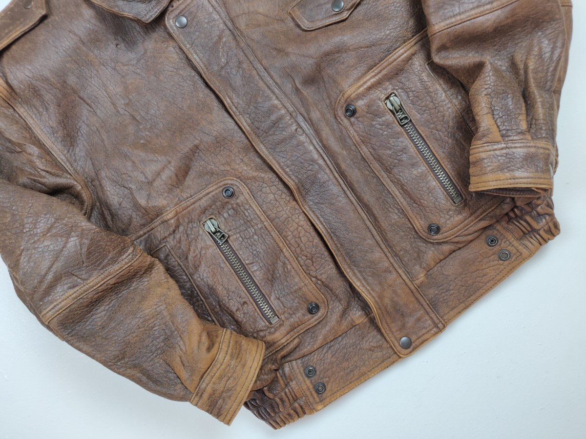Leather Jacket - Wind Armor Sheep Skin Leather Heavy Jacket Outerwear - 3