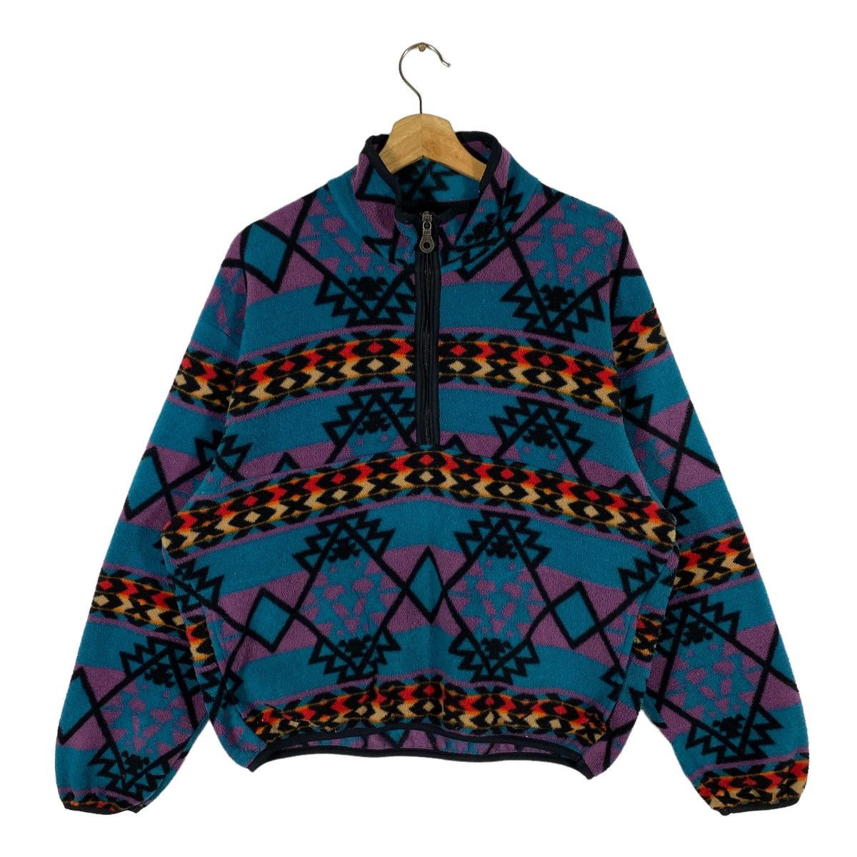 Vintage 90s Woolrich Aztec Tribe Fleece - 1