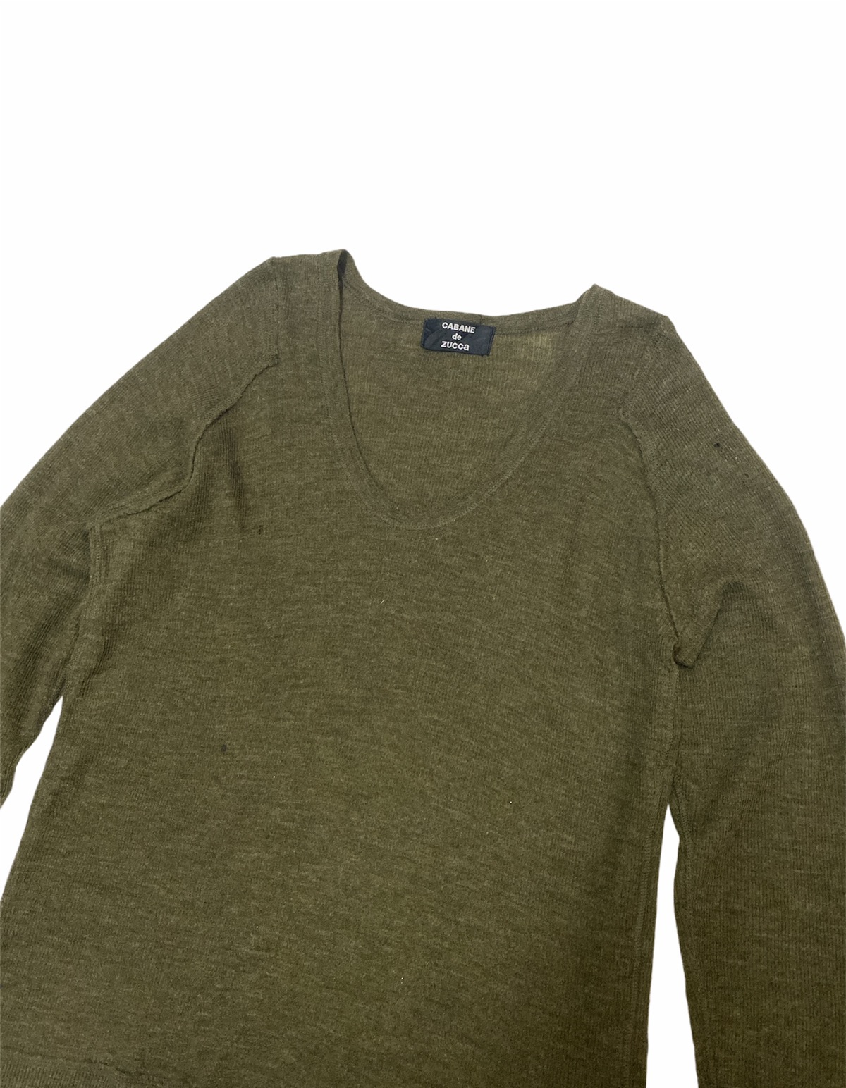 Cabane De Zucca - Japanese Brand Cabane De Zucca Dark Green Knit Sweater - 3