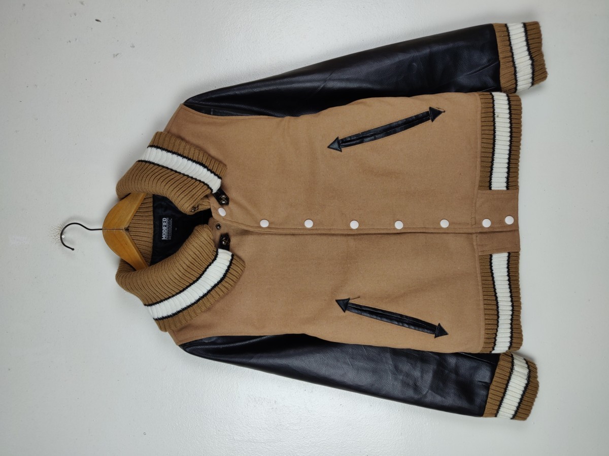 Japanese Brand - Modified High Collar Two Tone Jacket Streetwear - 2