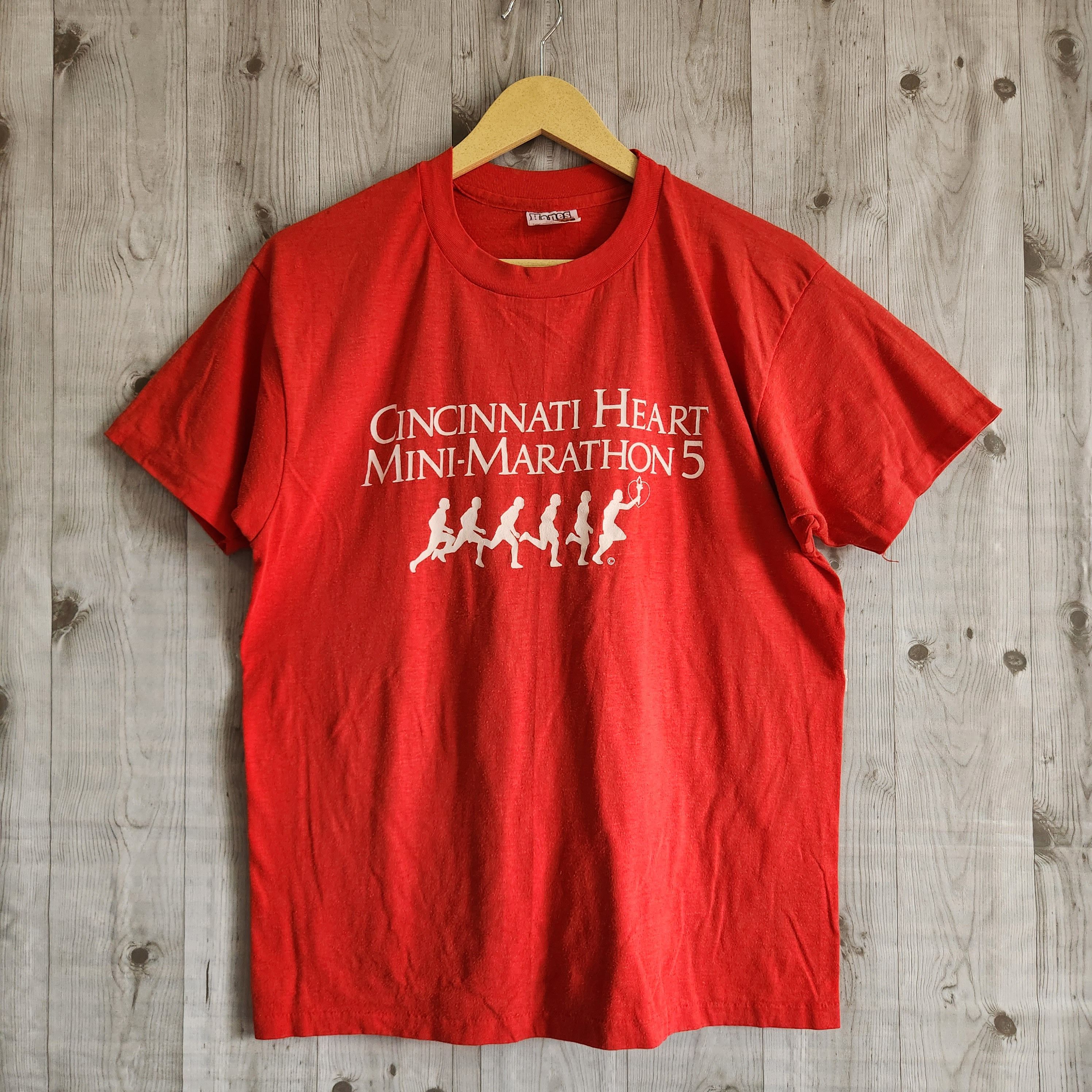 Vintage Cincinnati Heart Mini-Marathon TShirt 1980s - 1