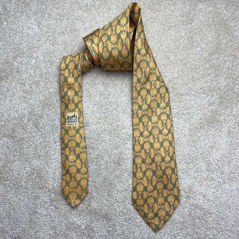 Hermes Paris Silk Tie 670 OA Ropes - 1