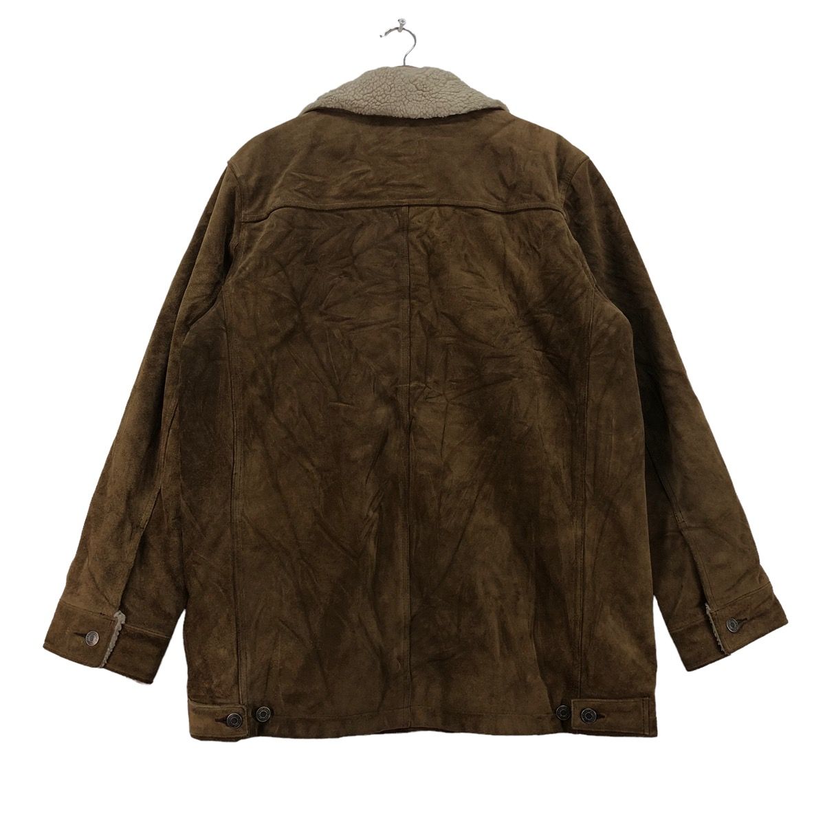 Genuine Leather - Gap Suede Leather Sherpa Jacket - 3