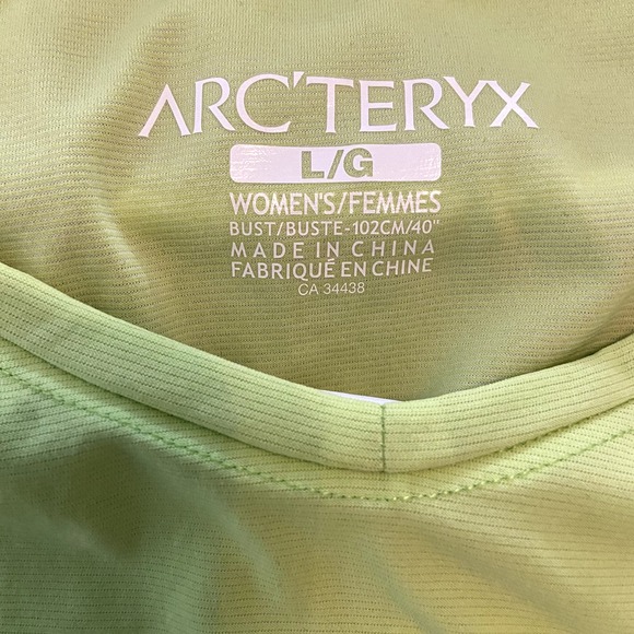 Arc'teryx Motus Crew Shirt Short Sleeve Hi-Lo UPF 25 Annabelle Green Large - 3