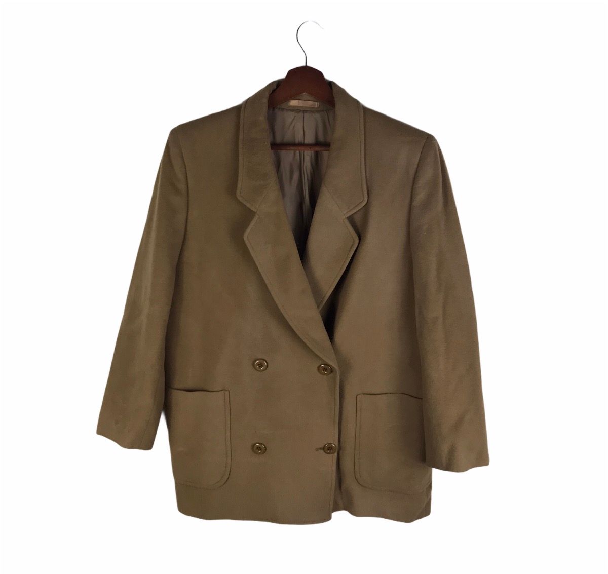 Burberry Double Breasted Wool Peacoat Jacket - 1