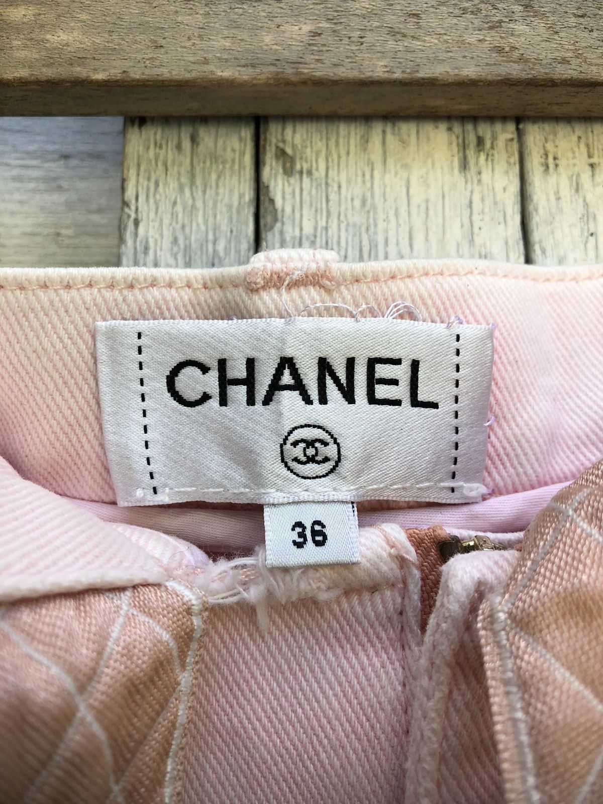 Chanel Belted Distressed Short Denim Pant - 17