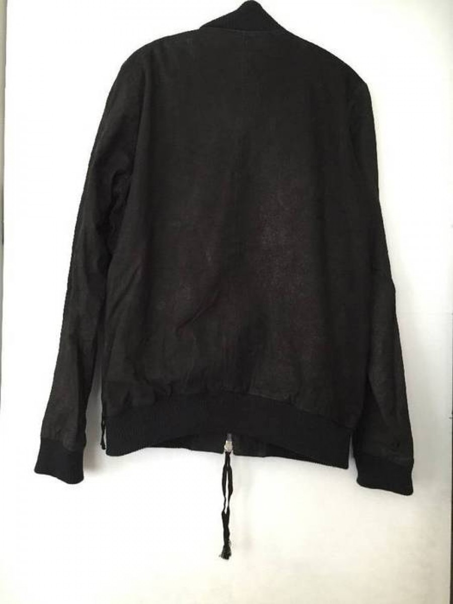Rare Leather Bomber Jacket S M L - 2