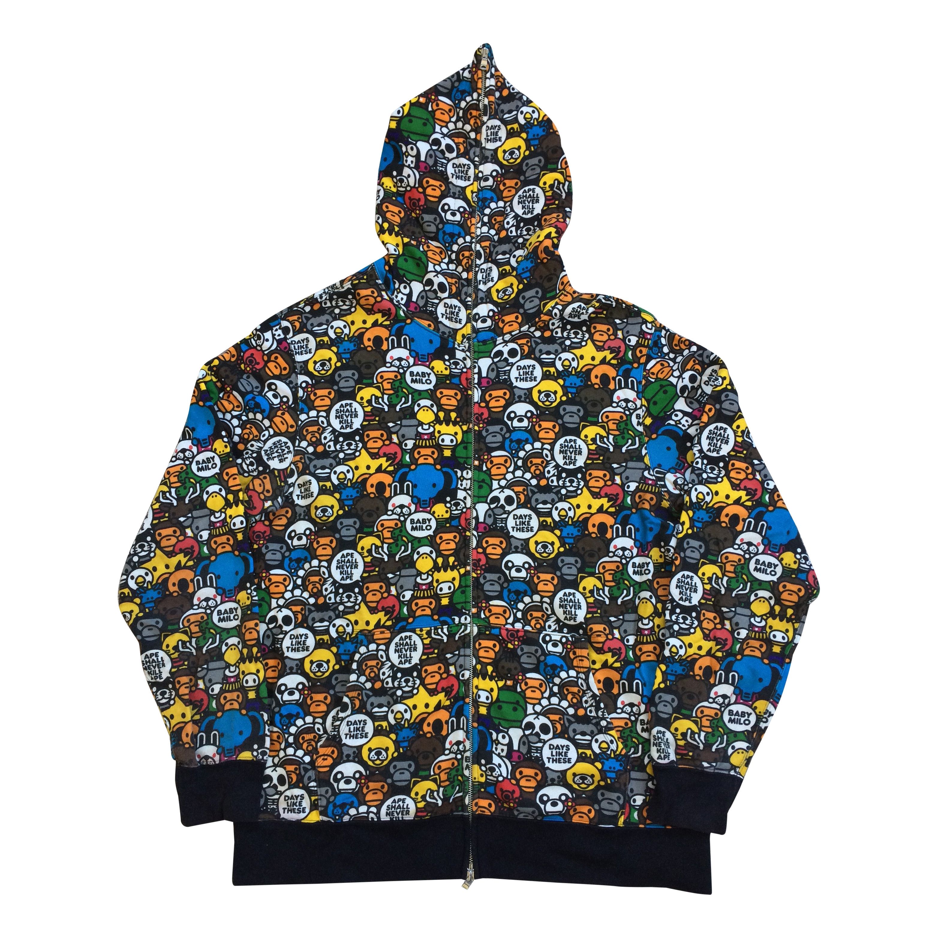 Bape Baby Milo & Friends Full Zip Hoodie size XXL - 1