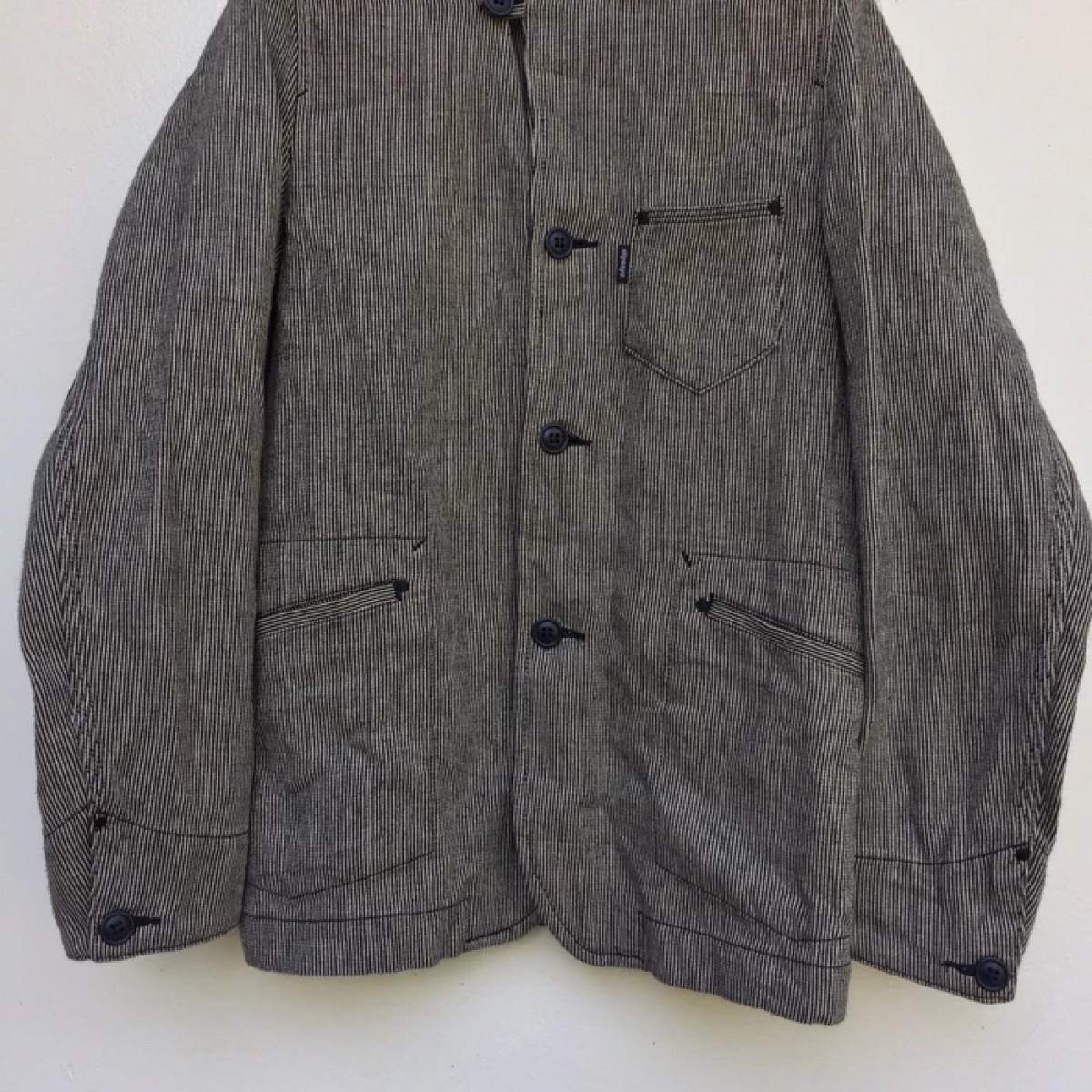 Post Overalls - Digs New York Hickory pinstripe worker jacket - 4