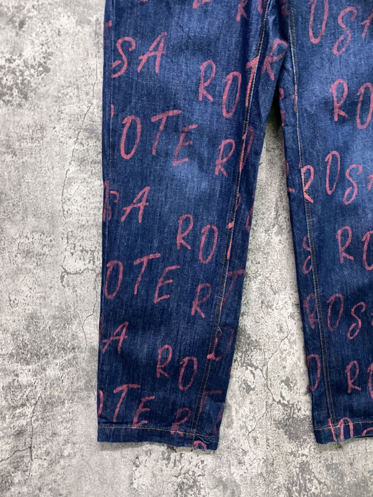 Distressed Denim - ROTE ROSA All Print Distressted Denim Jeans - 6