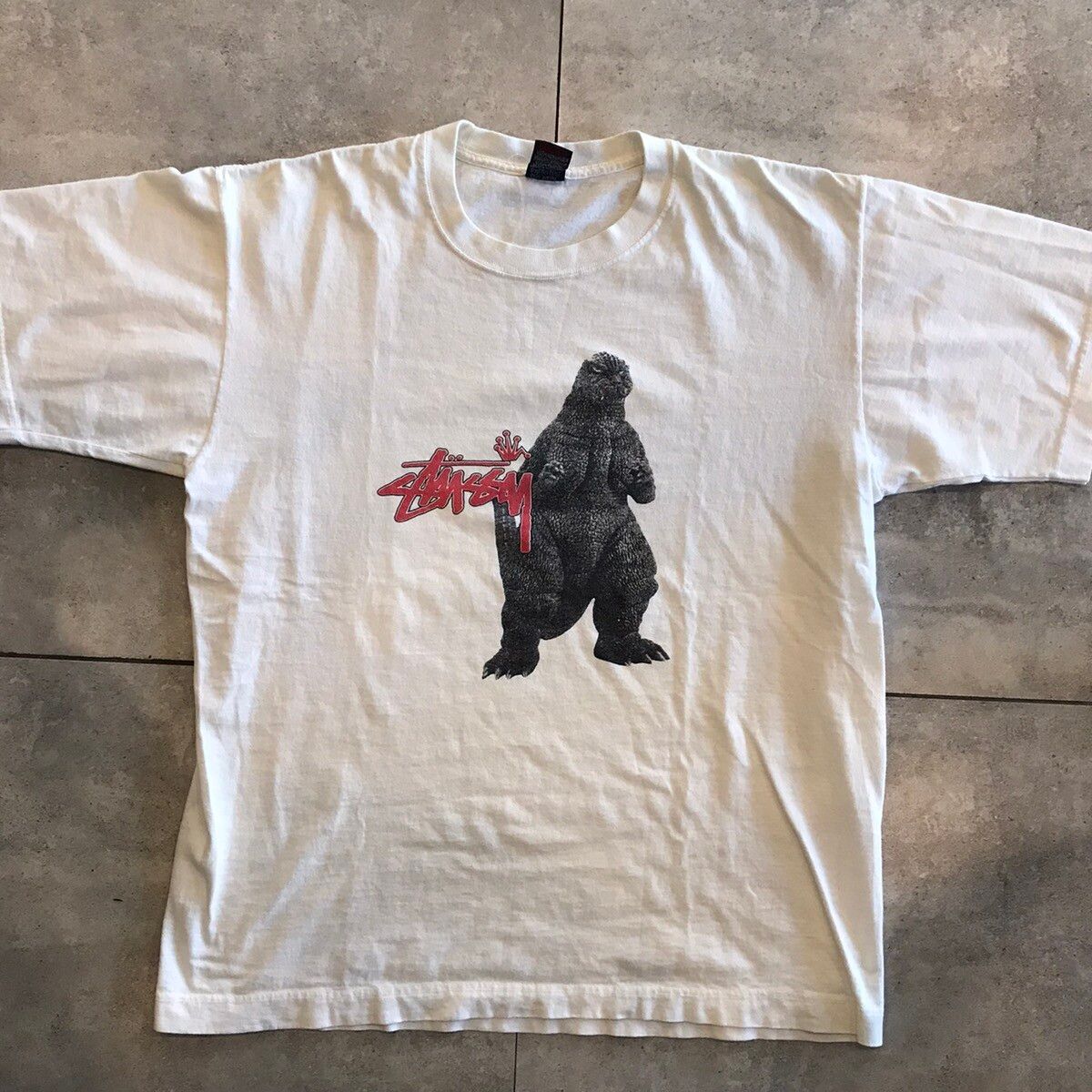 Vintage Stussy Godzilla photo print T shirt Size L/XL - 2