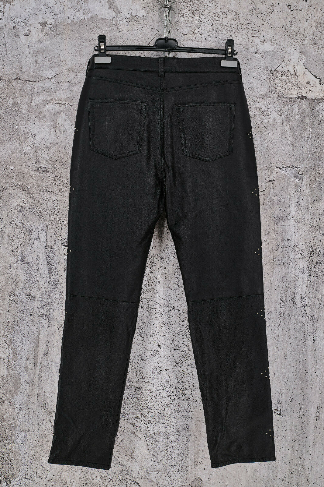 Brand New Saint Laurent Paris Slim Fit Studded Leather Pants 48IT,  3790$ - 2