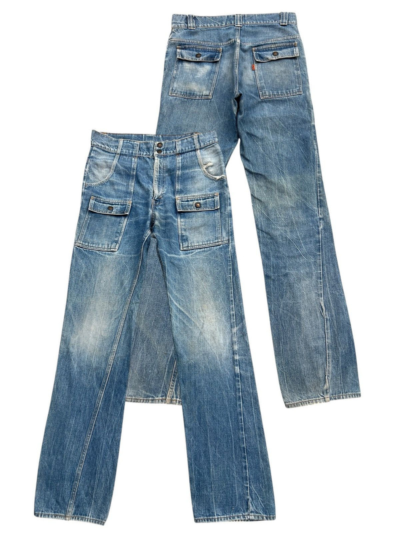 Vintage 70s Levis Bush Pants Stonewash Denim Jeans 34x35 - 1